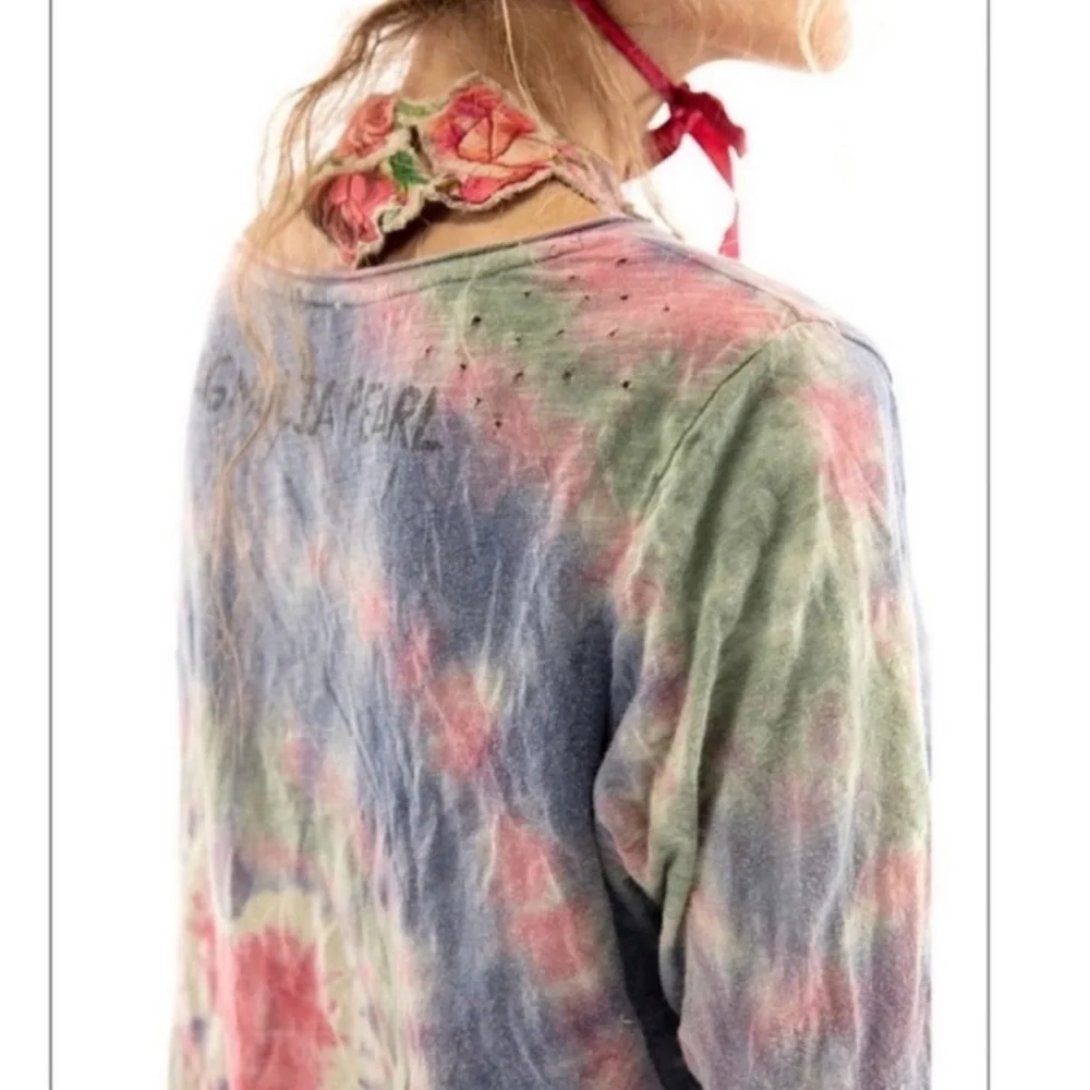 Magnolia Pearl “Love” Tie Dye Appliqué Dylan tee - Picture 3 of 8